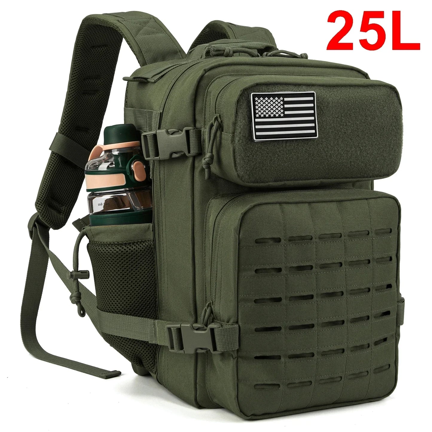Tactical Backpacks for Men Survival Laser Cut Hunting with Dual Cup Holders
