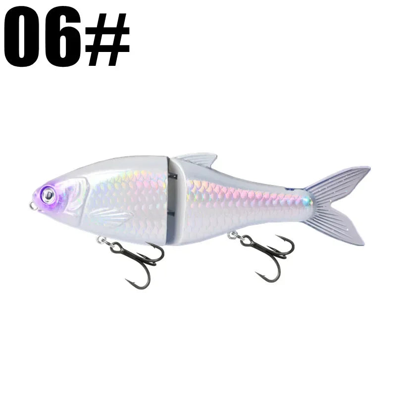 GRS Glider Fishing Lures Glide Bait Jointed Swimbait Artificial Hard Baits Lures with Treble Hooks