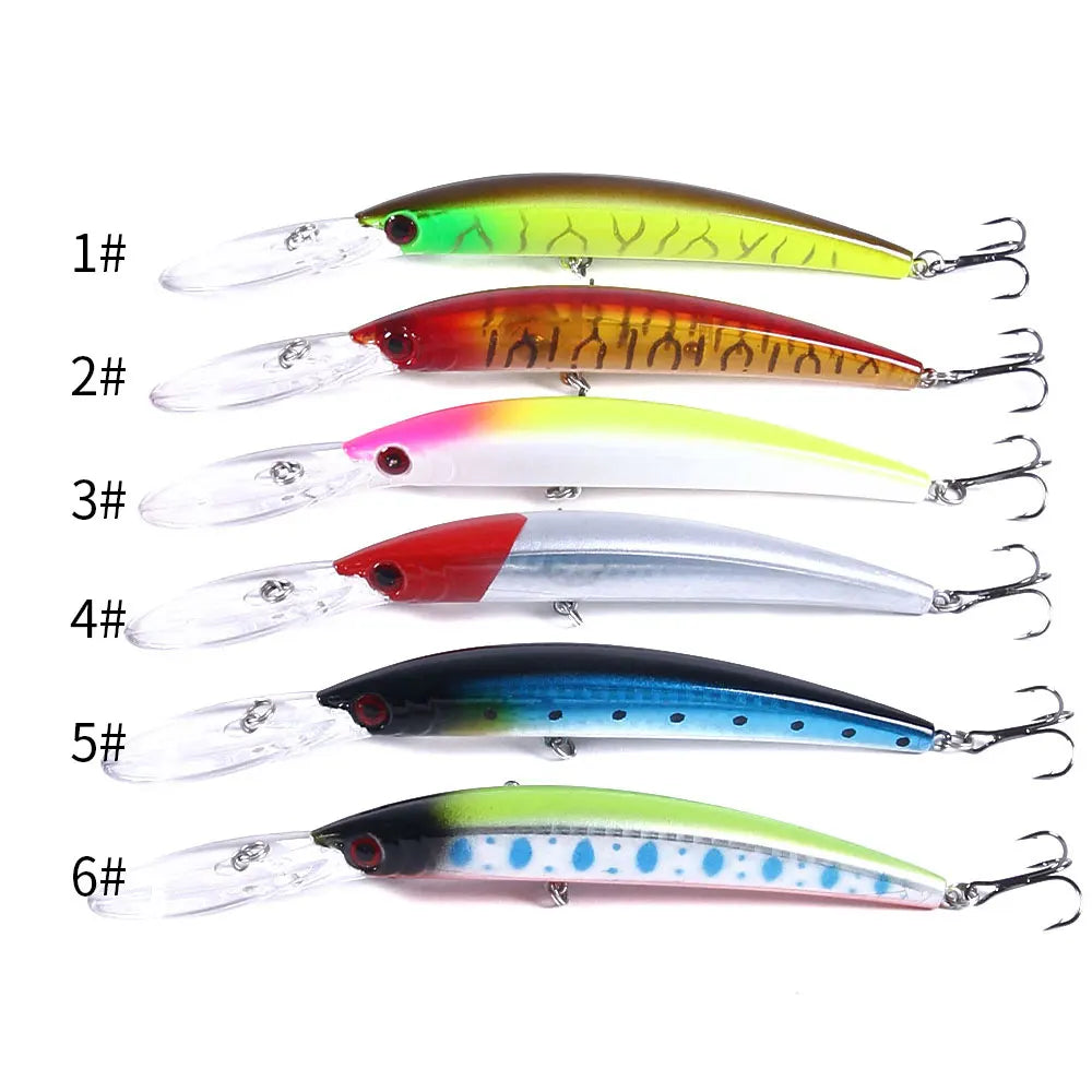 HENGJIA 1pcs 15cm 15g Deep Diving Jerkbait Artificial Hard Bait Fishing Wobblers Minnow Lure for Bass Pike Carp Fishing Tackle