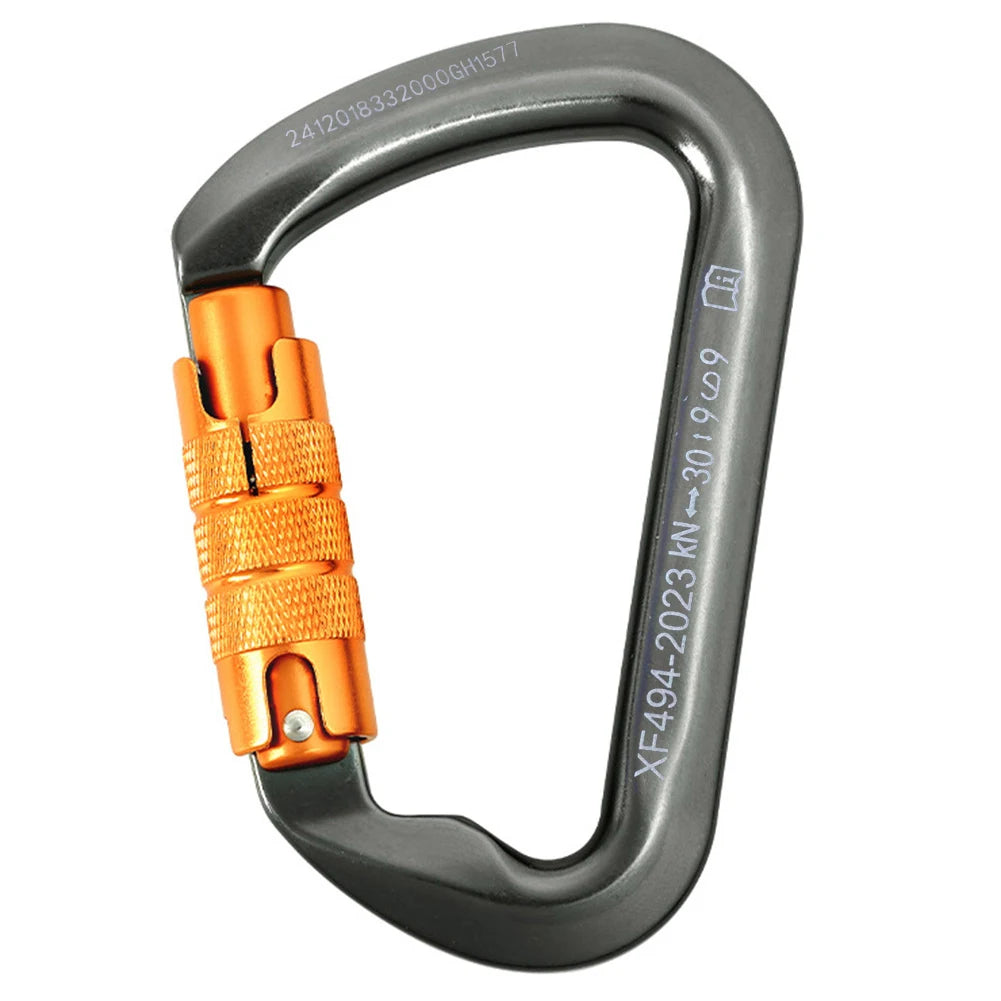 30kN Climbing Carabiner Heavy Duty Locking Carabiner Rock Climbing Carabiner for Rock Climbing Rappelling and Mountaineering