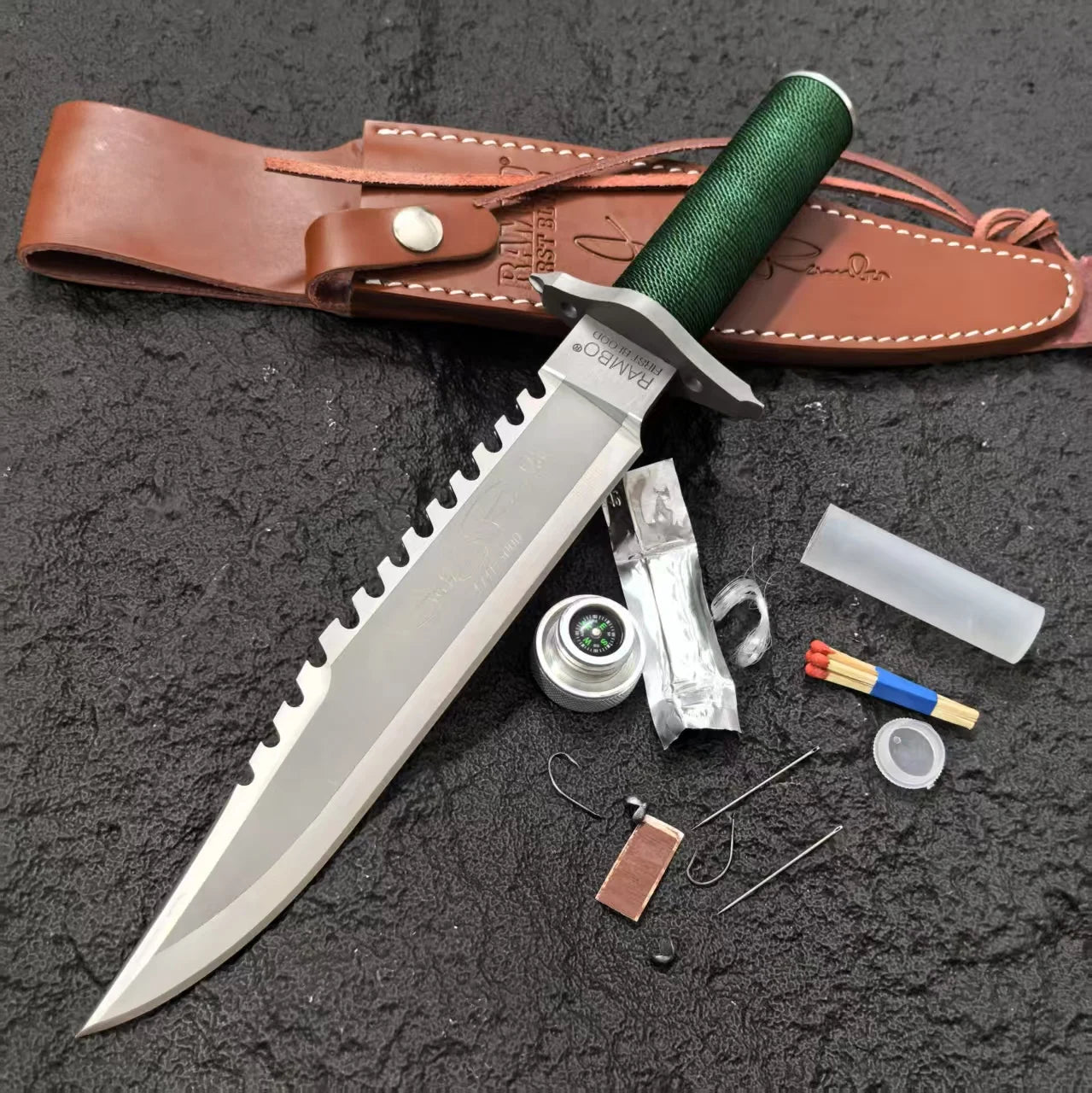 EDC outdoor self - defense knife, outdoor high - hardness survival knife, camping and mountaineering knife