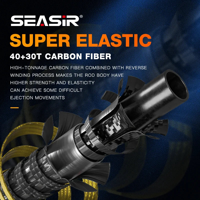 Silent Stream Spining Baitcasting Fishing Rod Carbon Fiber