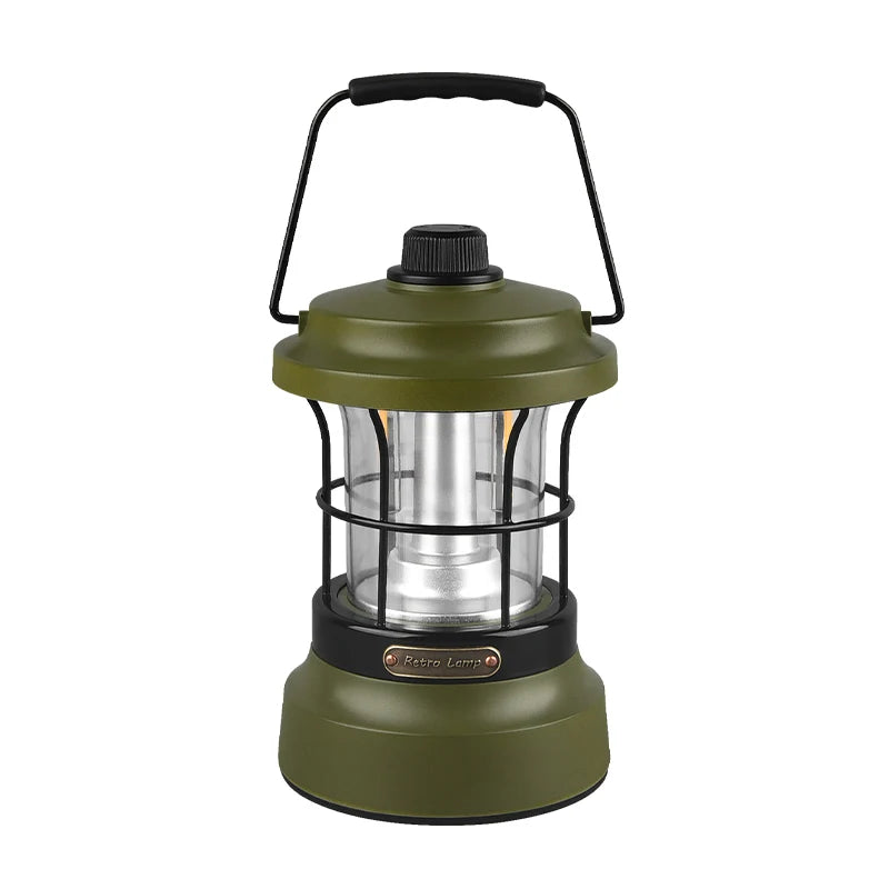 Retro Lamp Portable Camping Lantern USB Recharge Camping Tent Lighting Camping Equipment