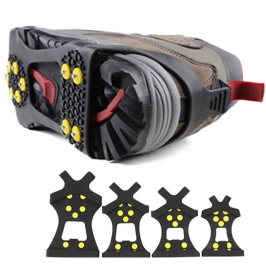 10 Teeth Climbing Crampons Anti-Slip Winter Ice Claws Unisex Mountaineering Cleats Walking Hiking Accessories