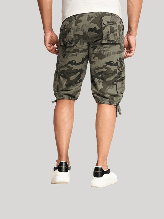 Men's summer new fashionable workwear shorts loose straight cut version trendy and versatile five quarter pants