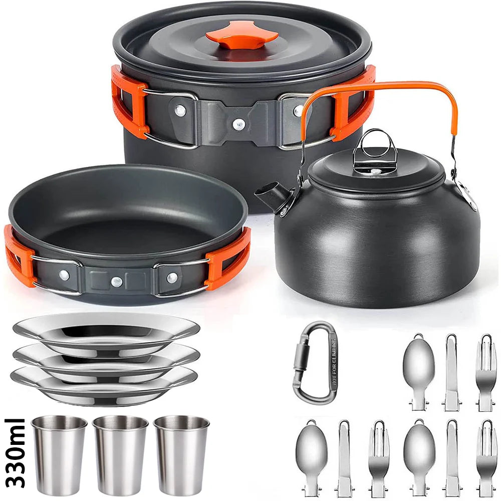 Camping Cooking Set Outdoor Aluminum Lightweight Equipment