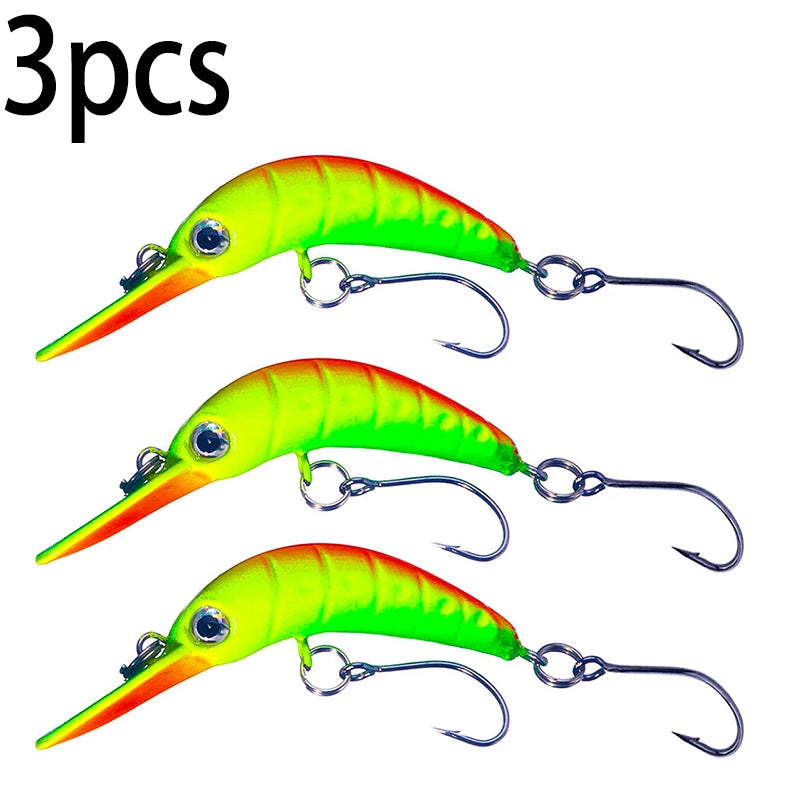 5.2cm 2.5g Floating Minnow Fishing Lure Mini Artificial Hard Bait Sharp Hook Crankbait Wobbler Trout Pike Bass Fishing