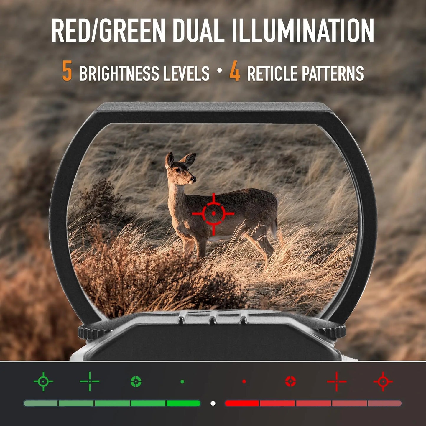 Red Dot Sight with Laser Pointer 4 Reticle