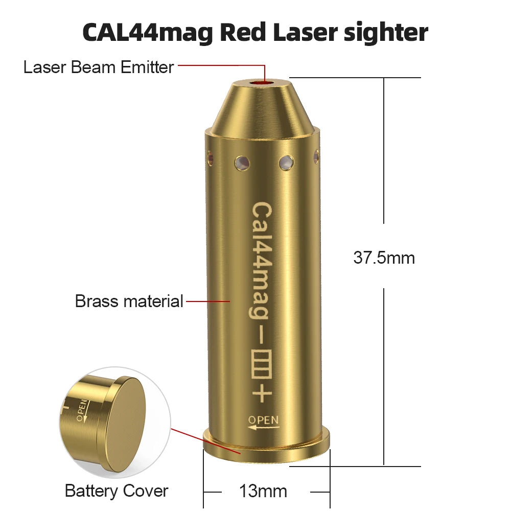 44MAG Optics Cartridge Red Dot Laser Bore Brass For Pistol Rifle Scope Hunting Accessories