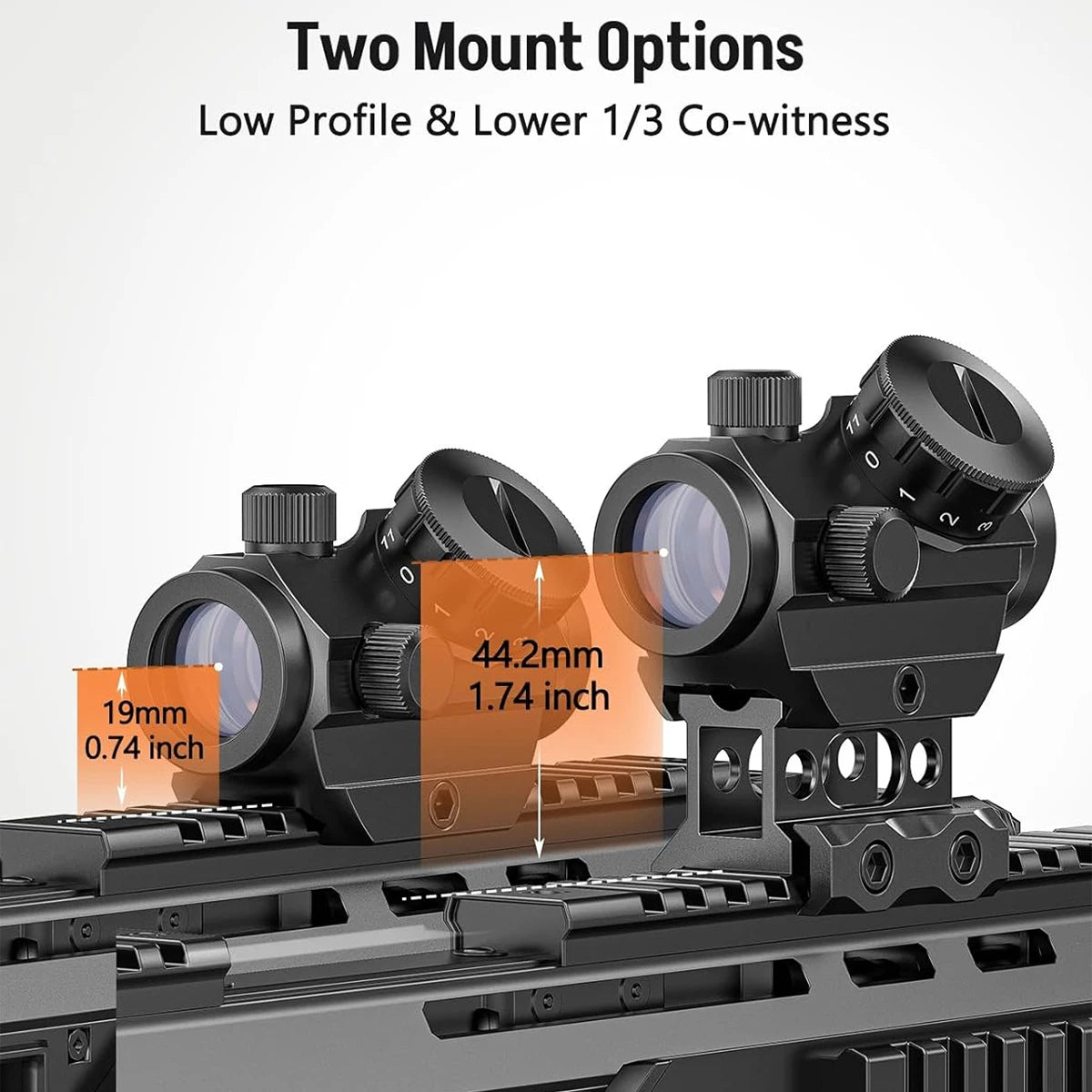 Red Dot Sight 1x25mm Reflex Sight Waterproof & Shockproof & Fog-Proof