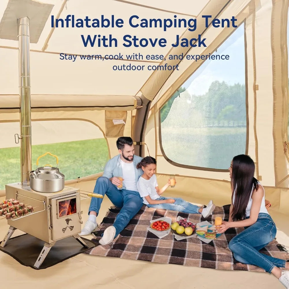 Inflatable Blow Up Tents for Camping, Waterproof Manual Pump, Spacious Easy Setup Inflatable Camping