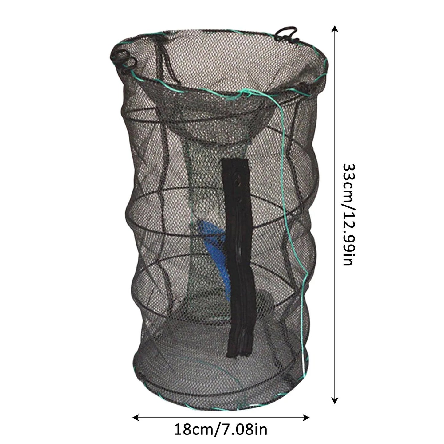 Long Fishing Nets Shrimp Trap Cage Collapsible Nets Lightweight for Smelt Eel Craw Fish