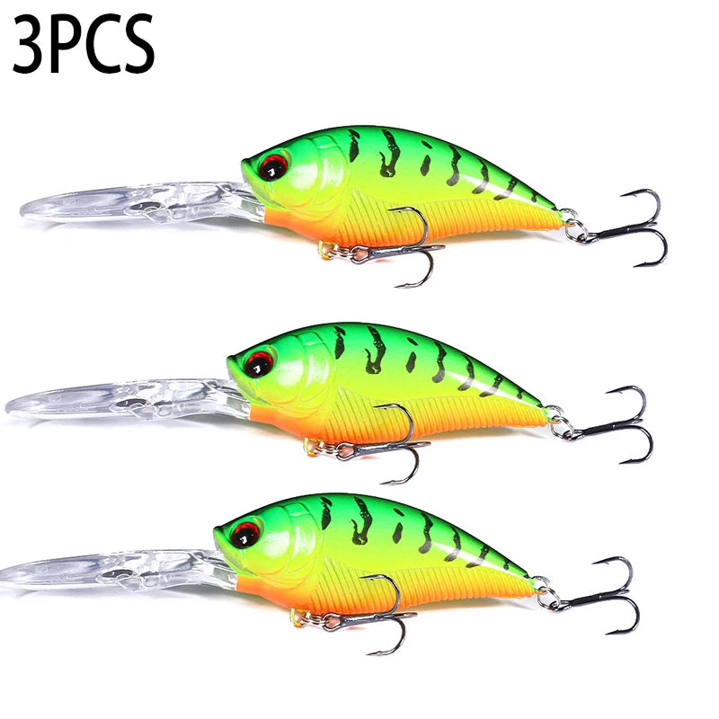 12.5cm 20.5g Crankbait leurre Fishing Lure Pike Carp Fishing Artificial Hard Bait Fish Lures Wobbler Crankbait Fishing Tackle