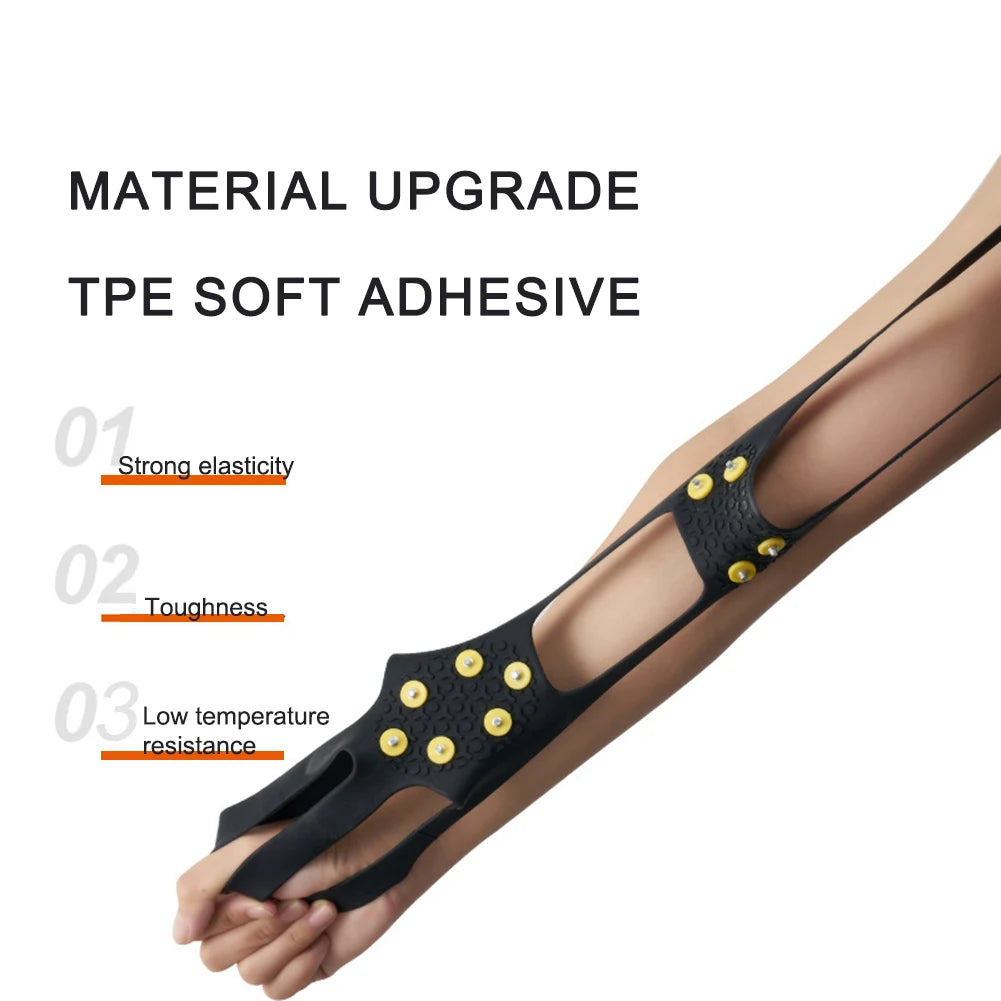 1-5Pair 10-Studs Snow Ice Claw Climbing Anti Slip Spikes Grips Crampon Cleats Sport Shoe Cover for Women Men Boots Cover