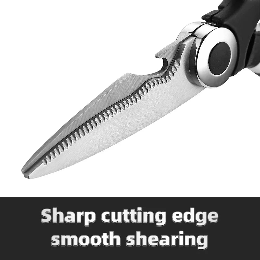 Multifunctional Scissors Stainless Steel Scissors Chicken Bone Meat Fish Killing