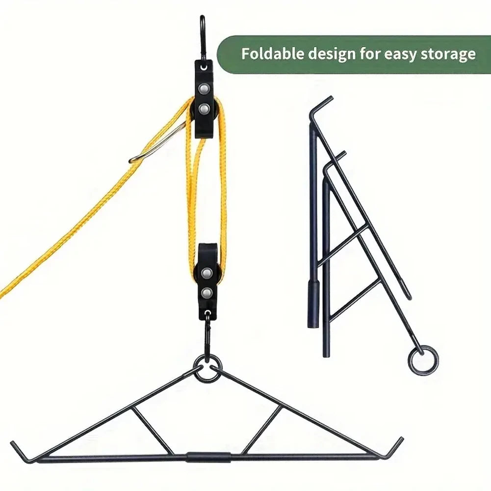 Max To 700 LBS Pulley Lift System Butcher Hunting Accessories Gift Set