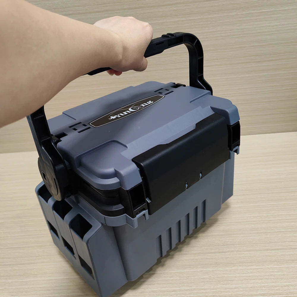 Double layer lure fishing box, fishing gear toolbox,