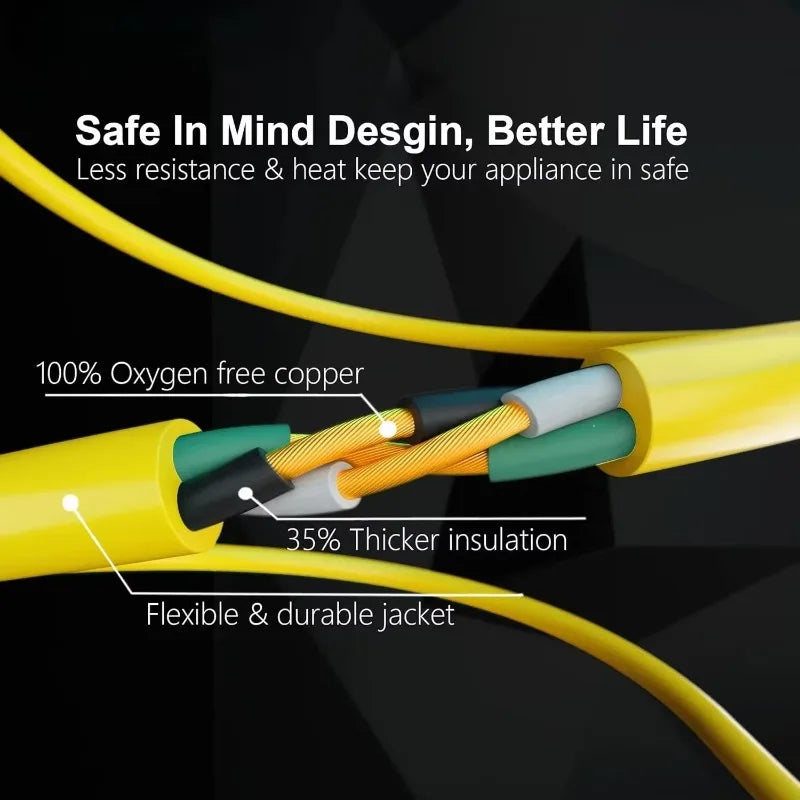 100 ft 12/3 Gauge Heavy Duty Outdoor Extension Cord