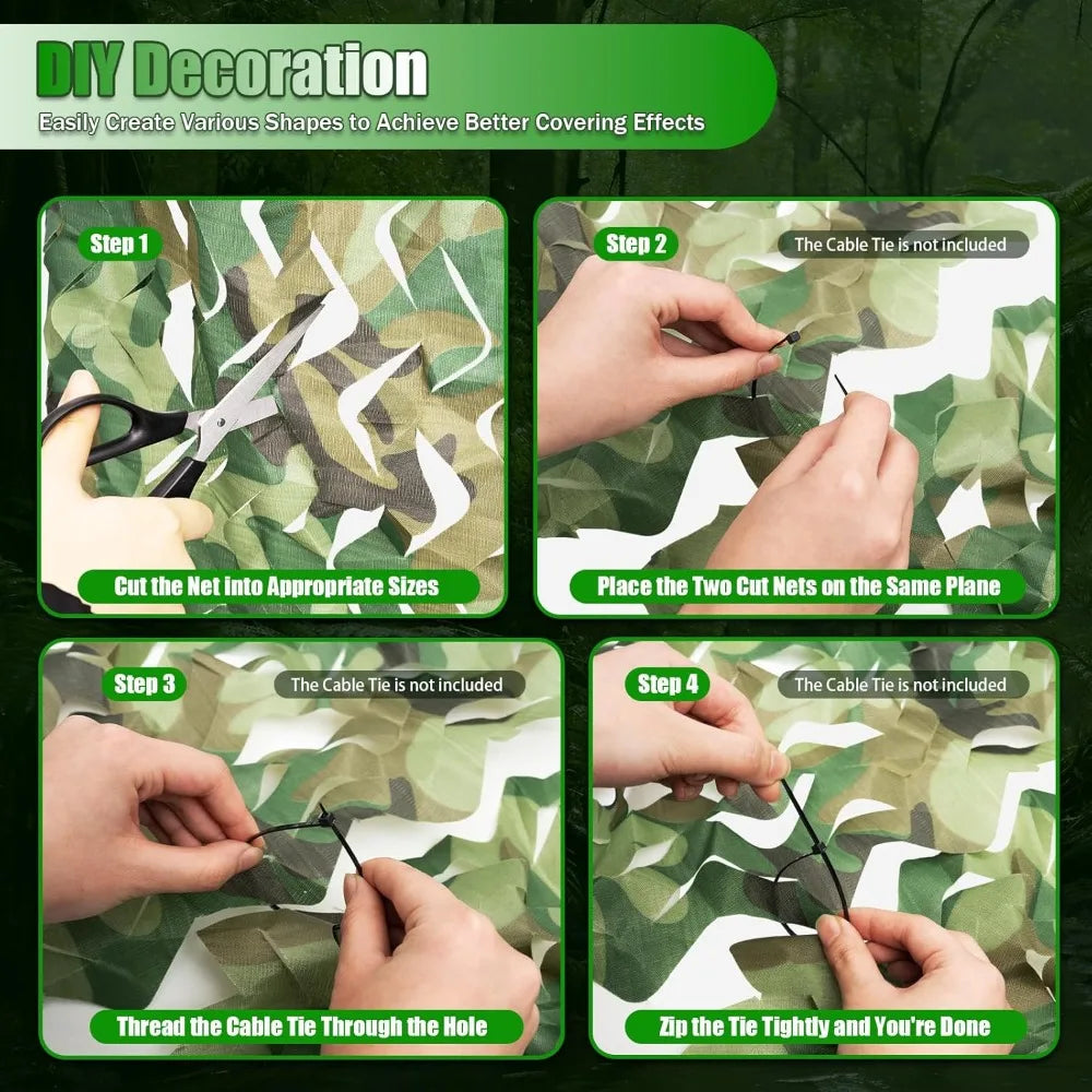Camouflage Camo Hunting Netting Hide Cover Net 26ft X 26ft