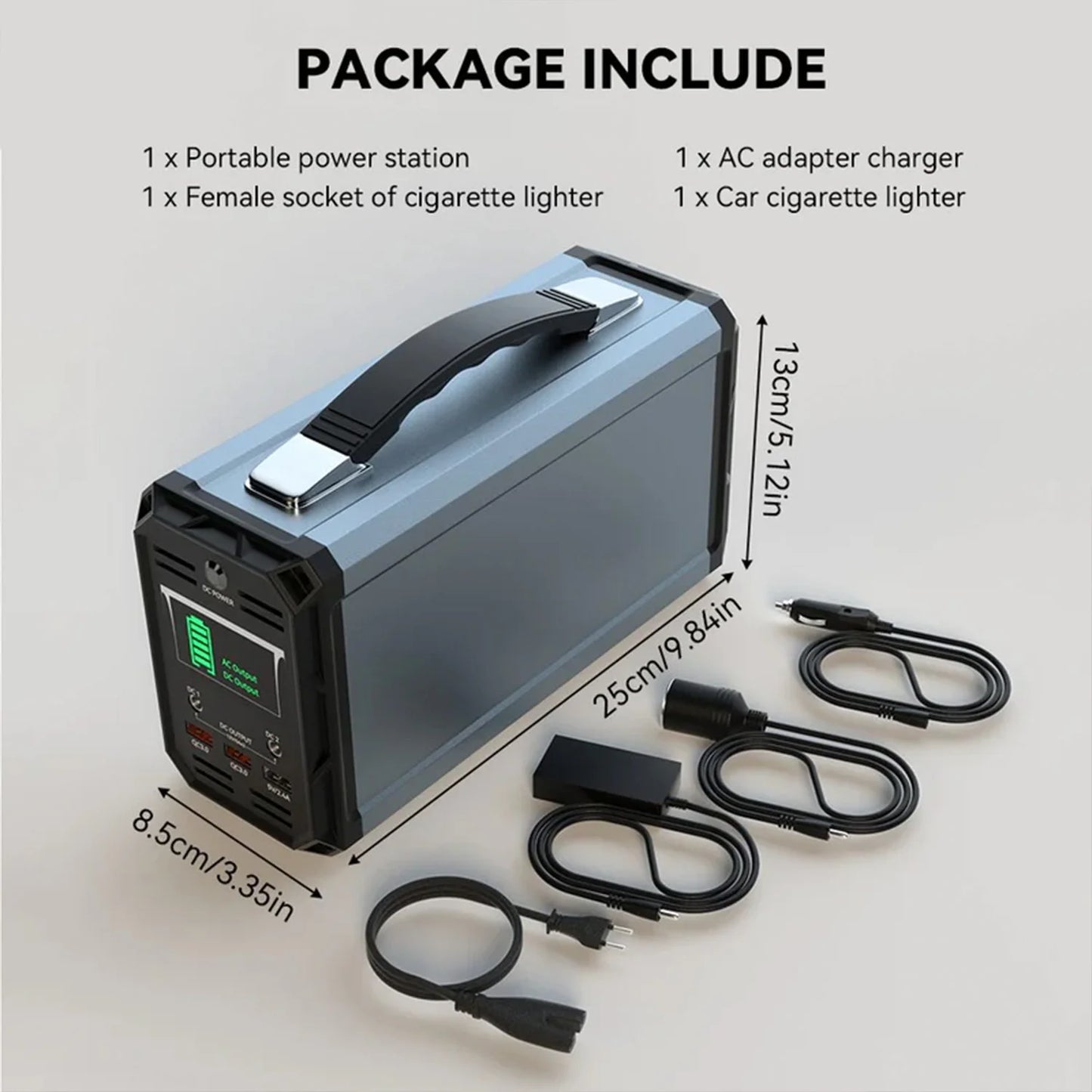 240V portable power station equipped generator and 60W foldable solar panels