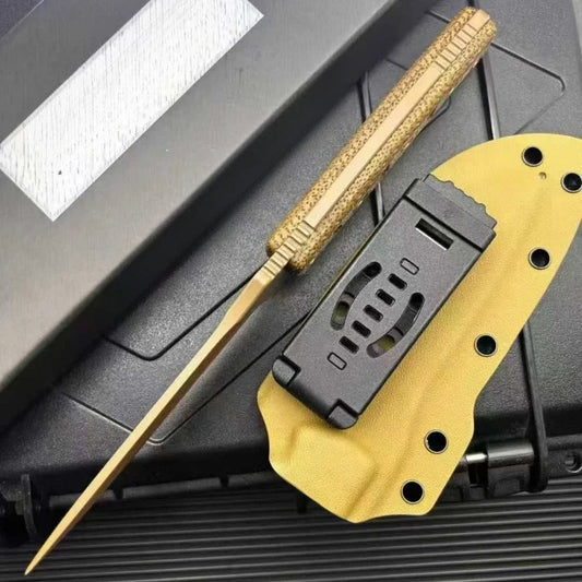 Knife Flax Handle Blade Outdoor Fishing Cutting Hunting