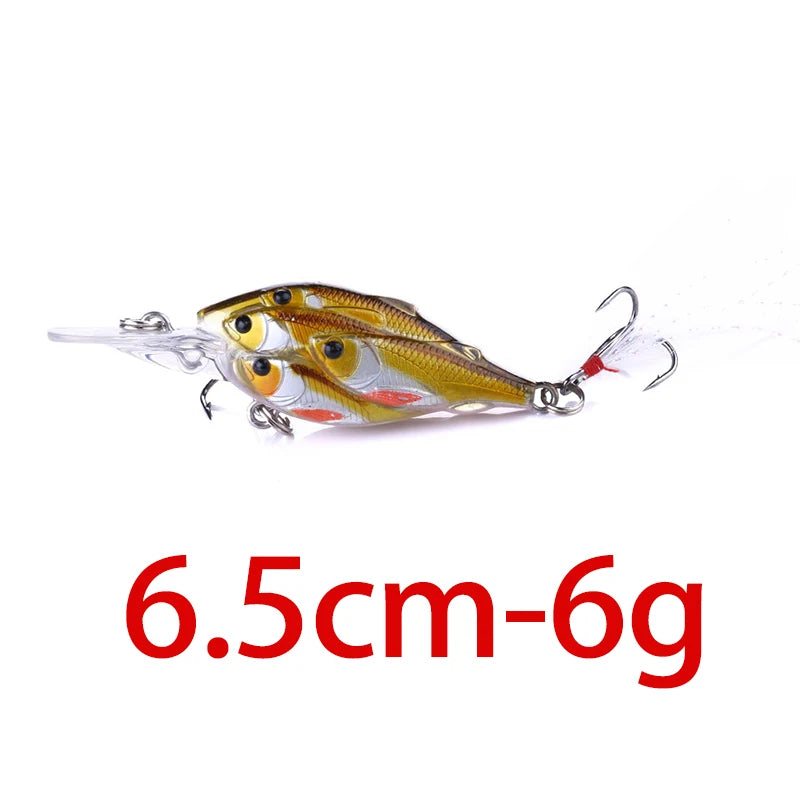 HENGJIA 1pc Diving Depth Crankbait Fishing Lures Swimbait Isca Artificial Bait floating Fishing Wobblers 7.5cm 9g pesca peche