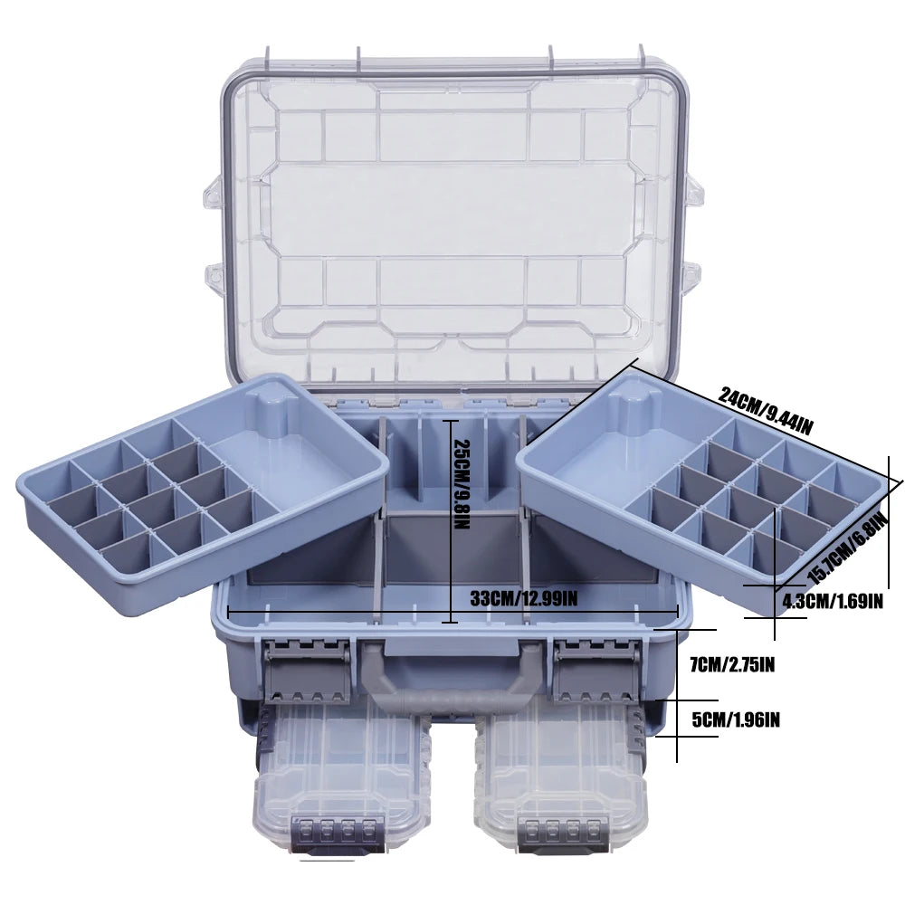 Fishing Tackle Box Large Capacity Portable Multi-functional Waterproof Bait Outdoor Camping Storage Box