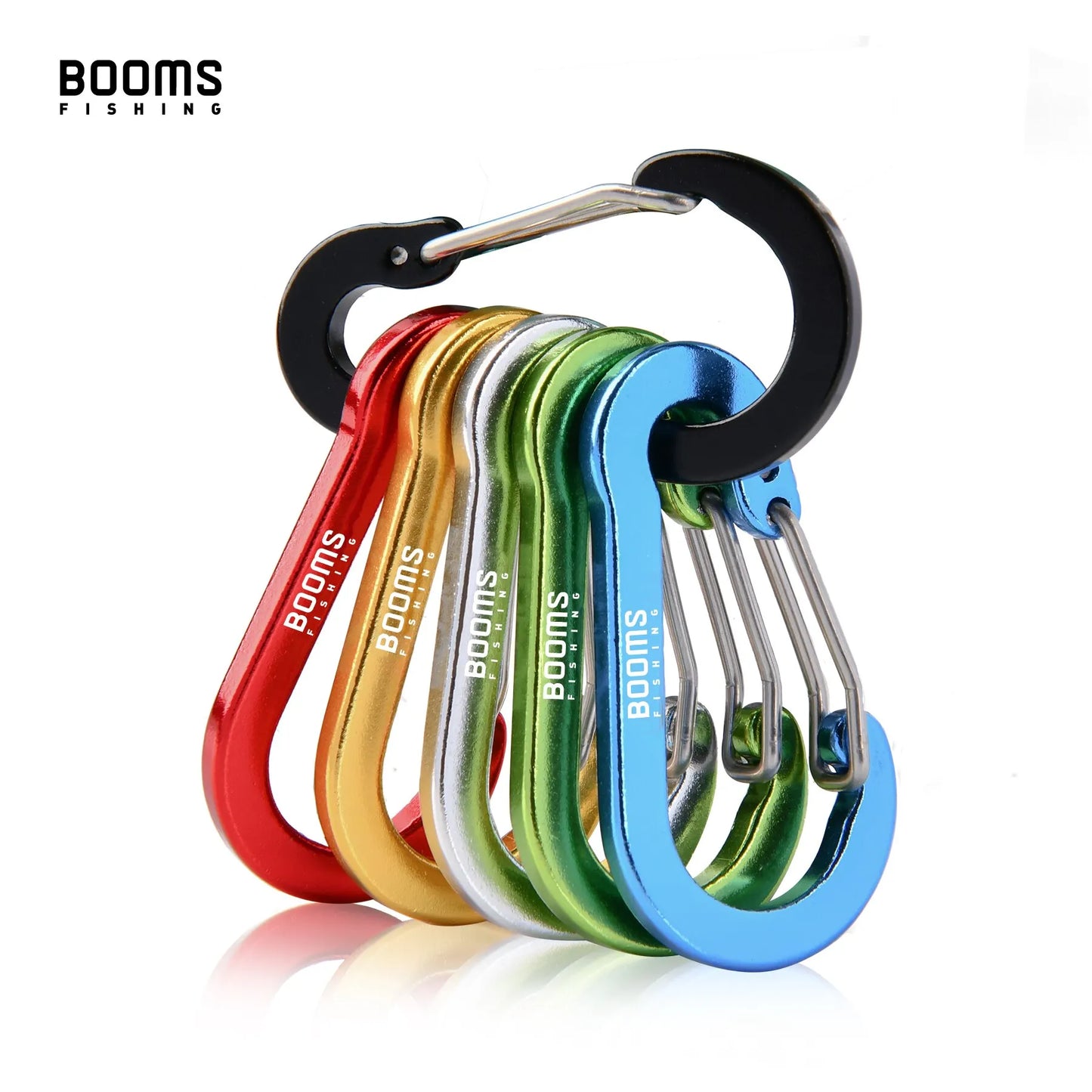 6Pcs Aluminum Alloy Carabiner Keychain Outdoor Camping Climbing Snap Clip