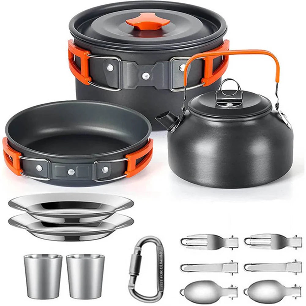 Camping Cooking Set Outdoor Aluminum Lightweight Equipment