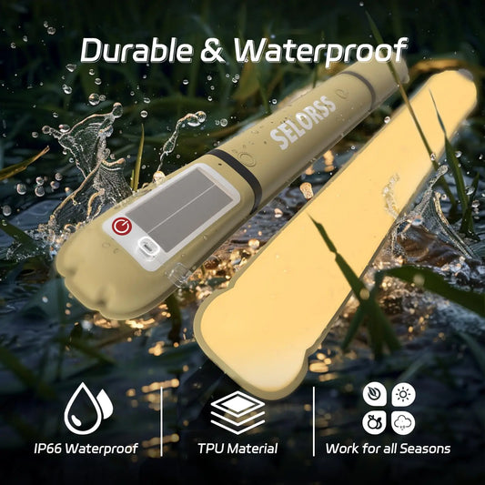 SELORSS Solar Camping Lantern, Portable Camping Light Waterproof