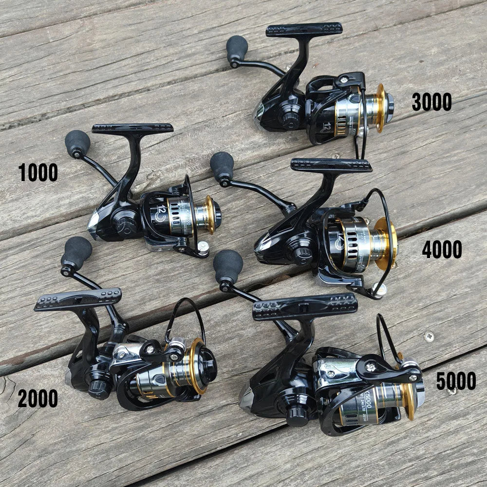Spinning Fishing Reel 1000-7000 Series Ultralight Super Powerful Metal Spool Eva Handle Spinning Reels Saltwater
