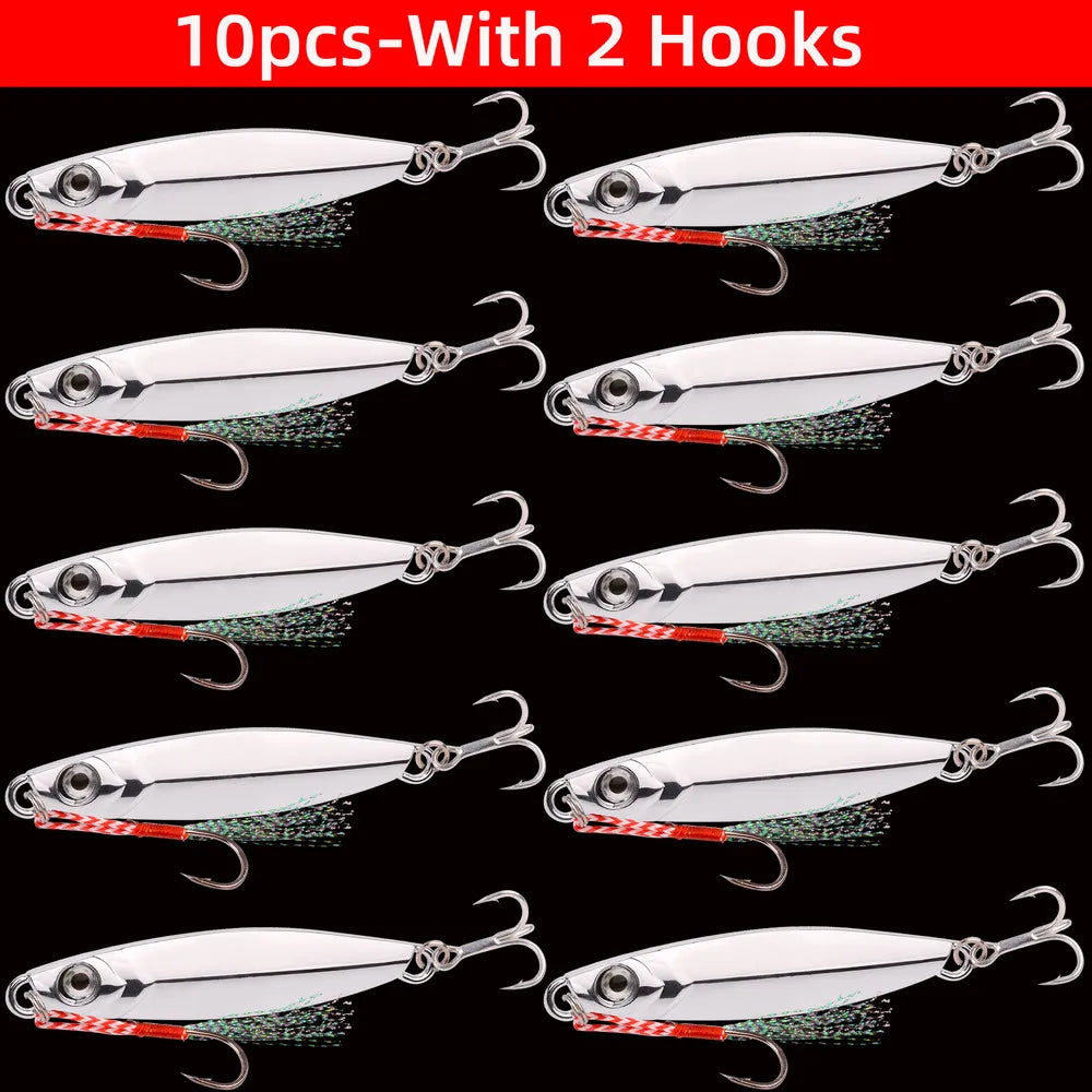 Metal Jig Fishing Lure Shore Cast Hook Swimbait Artificial Bait