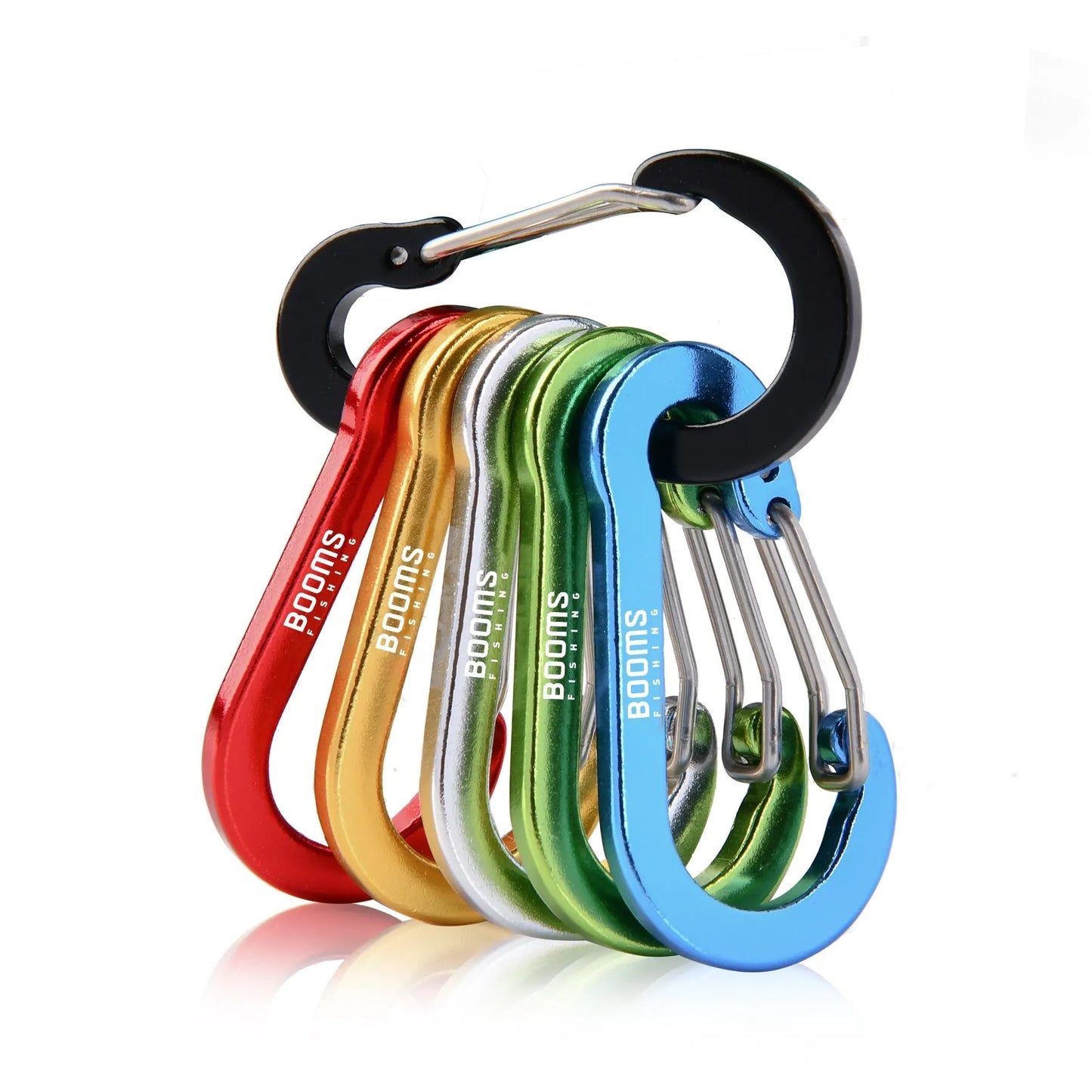 6Pcs Aluminum Alloy Carabiner Keychain Outdoor Camping Climbing Snap Clip