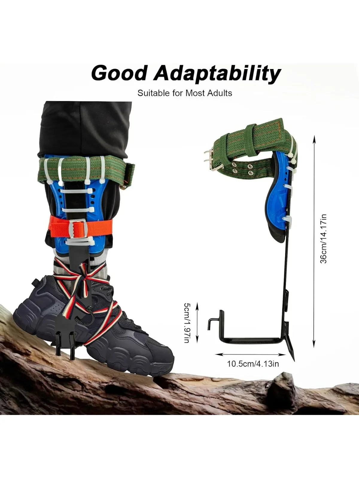Tree Pole Climbing Spike Set Adjustable Stainless Steel Tree Pole Climbing Equipment for Outdoor Jungle Survival Fruit Picking