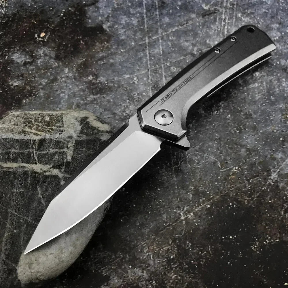 Flipper Marbled Carbon Fiber Folding Knife Tactical Survival Outdoor EDC Pocket Tools