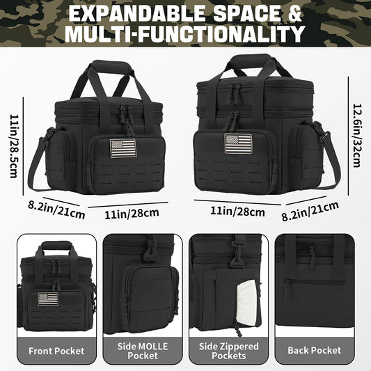 Men's Tactical Lunch Box Expandable 18L Tactical Insulated Cooler Bag, Leak Proof Insulated