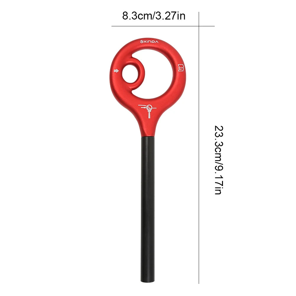 9-Shape Rigging Descender Aluminum Alloy Figure Belay Device Rock Climbing Cable Descent Device Downhill Rappelling Equipment