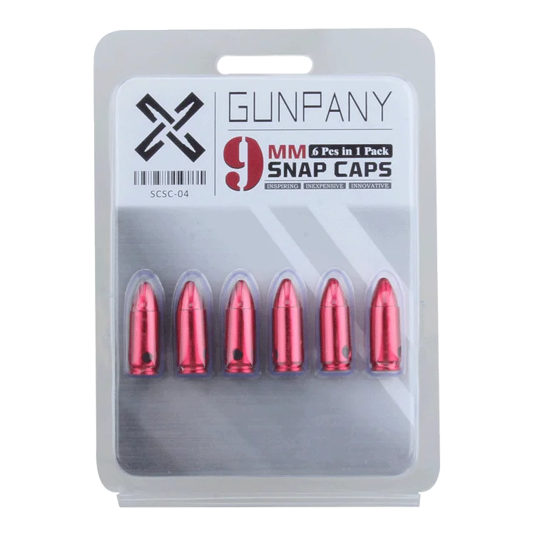 6/12 Pack 9mm Snap Cap Pistol Dry Firing Fake Cartridge For Gunsmithing Training