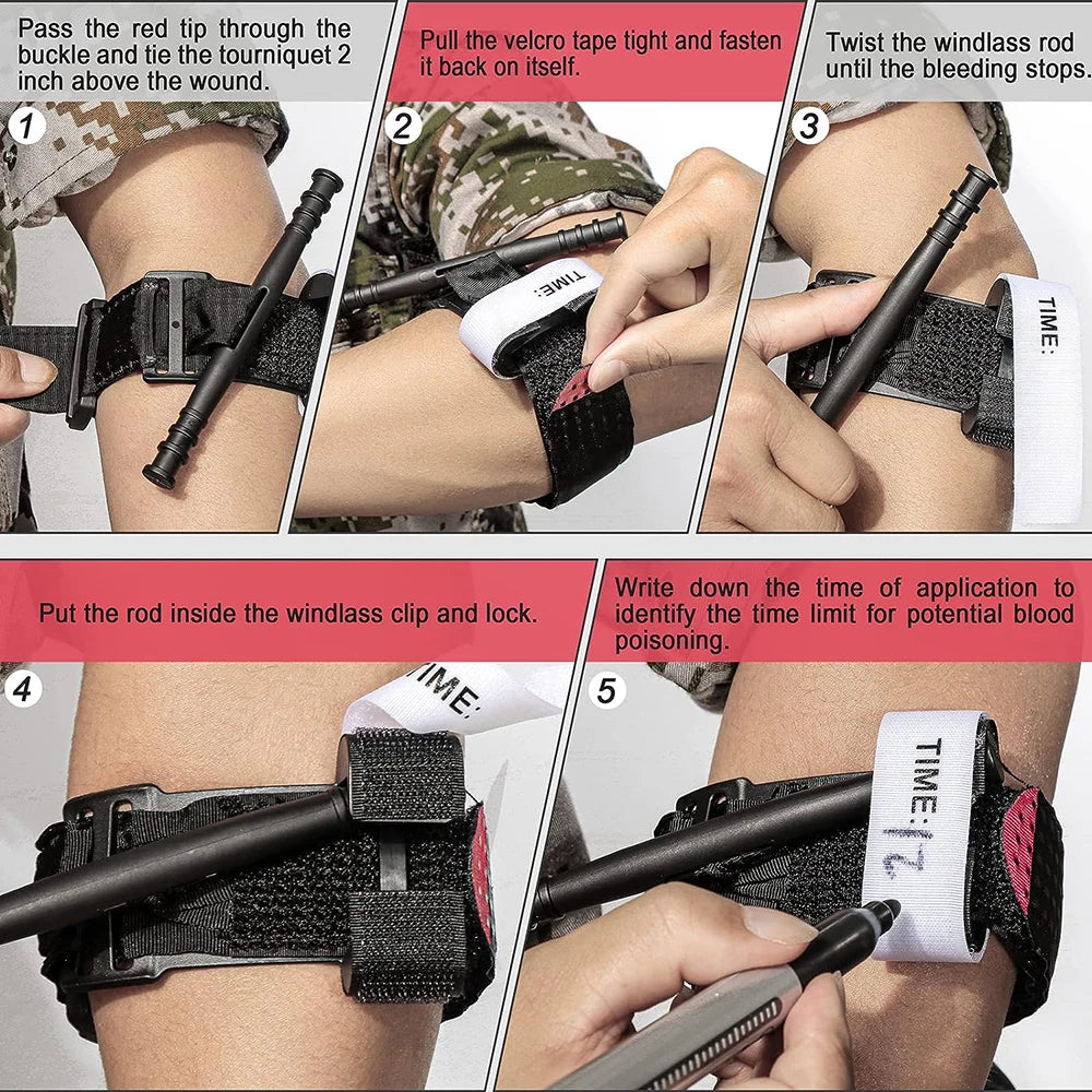 Emergency Tourniquet Outdoor Portable First Aid Quick Slow Release Tourniquets