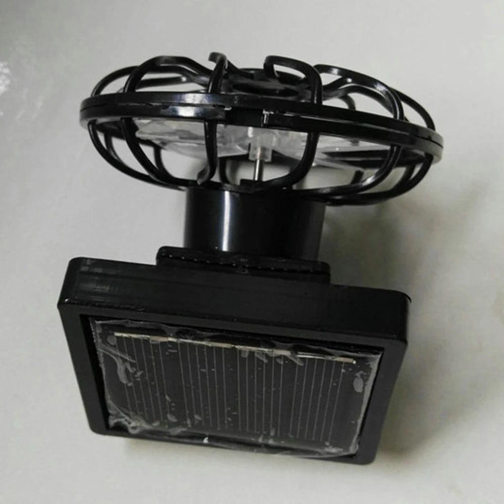 Cooling Camping Blower Summer Solar Fan Round Bottom Solar Mini Fan Portable Clip Desktop Table Fan Traveling