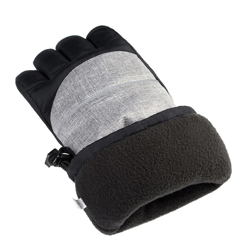 1Pair Winter Heating Gloves 5000mAh Battery Electric Hand Warmer Anti-Slip Waterproof for Outdoor Climbing Hiking Skiing Cycling