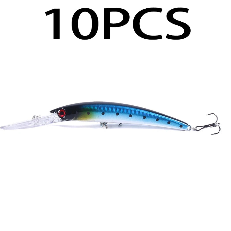 HENGJIA 1pcs 15cm 15g Deep Diving Jerkbait Artificial Hard Bait Fishing Wobblers Minnow Lure for Bass Pike Carp Fishing Tackle