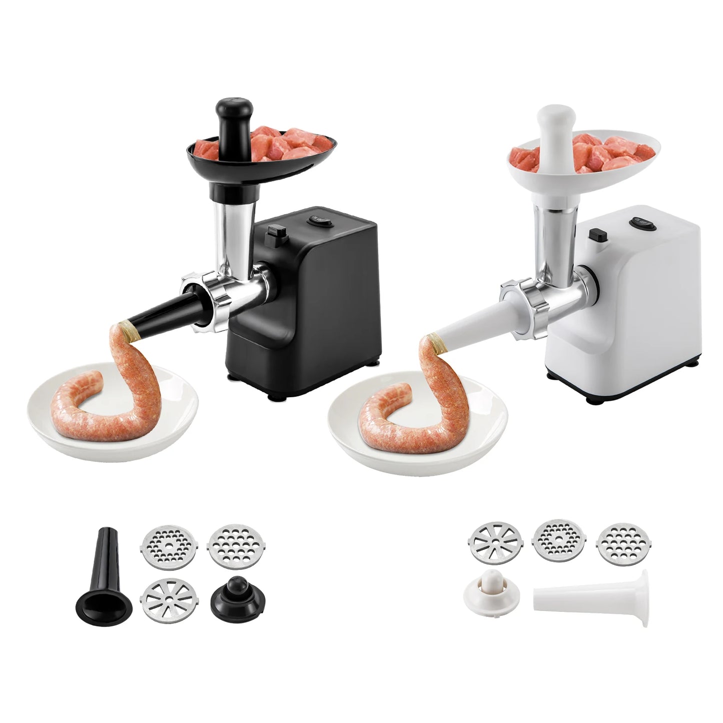 Electric Sausage Stuffer Sausage Maker Meat Grinder Meat Filling Tools 3 Grinding Plates