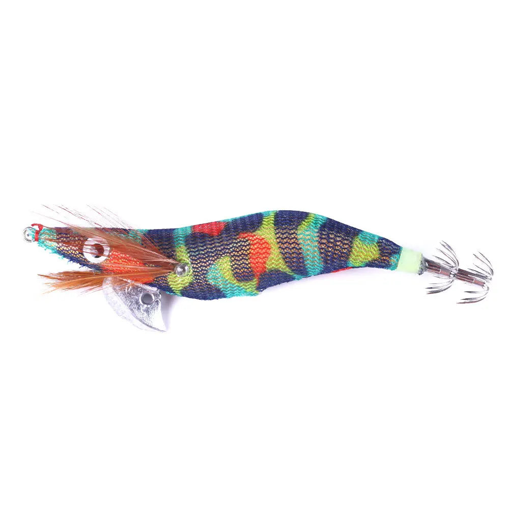 Artificial Hard Bait Luminous Squid Jig Sea Fishing Lure Shrimp Cuttlefish Squid Rig