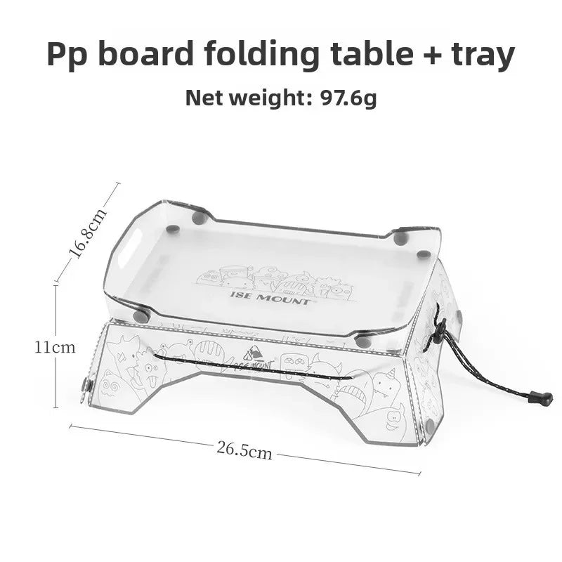 Ultralight Folding mini Table Small Folding PP Camp Table & Tray