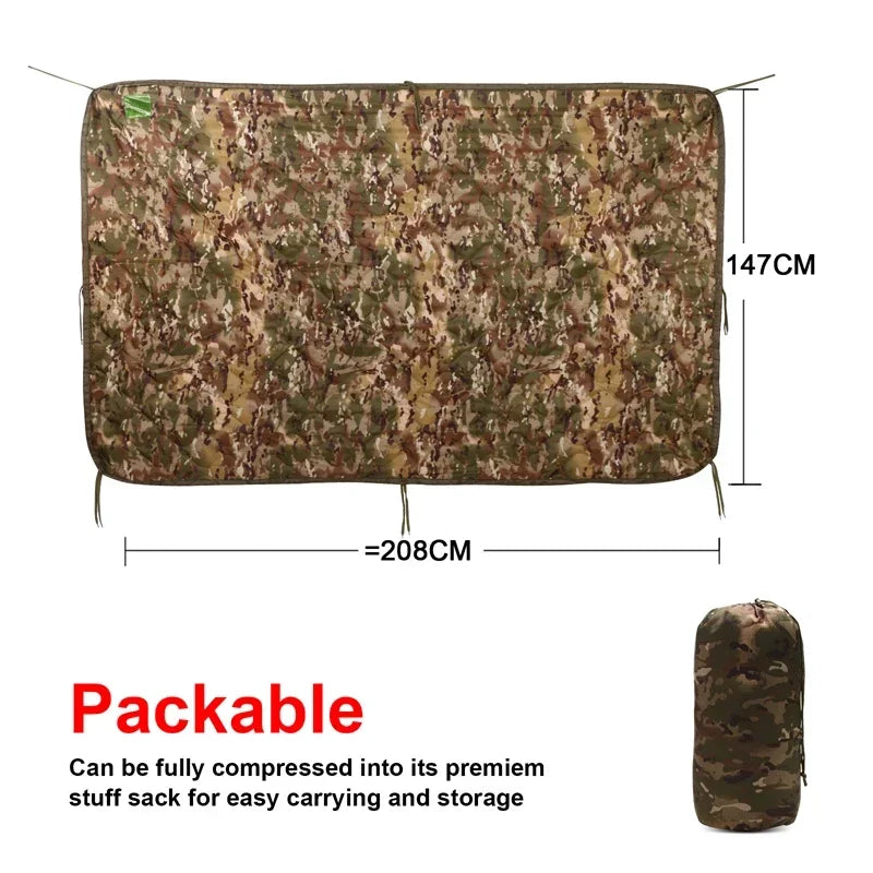 Army Poncho Liner Camouflage Water Repellent