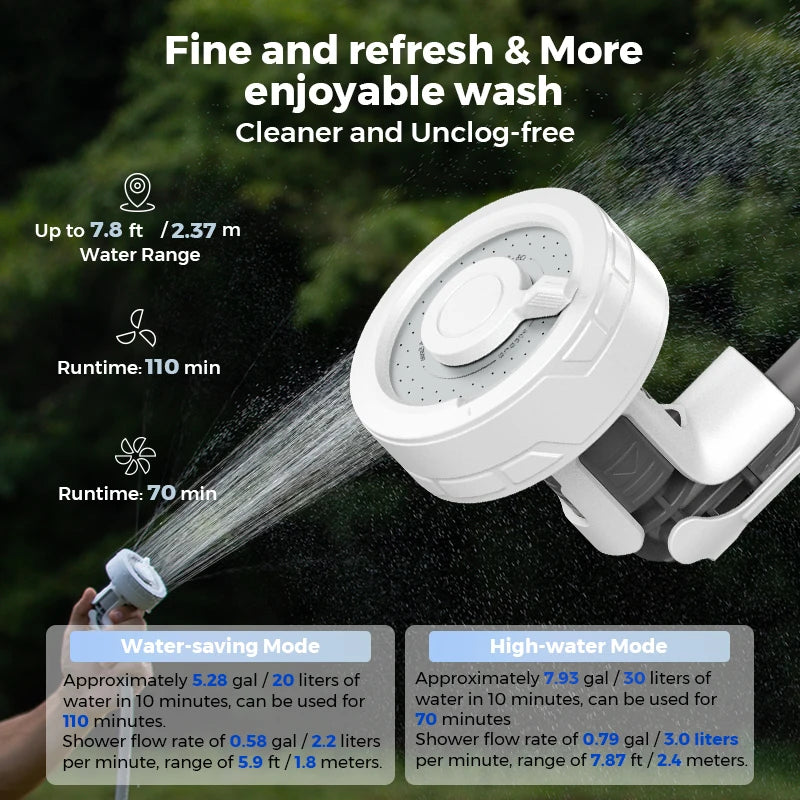 Outdoor Camping Shower Portable Electric Shower