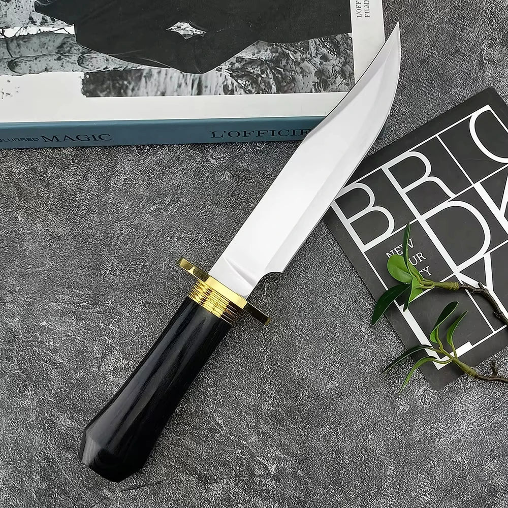 Tactical Hunting Straight Knife, High Hardness 9Cr13Mov Blade Outdoor Knife, Multi-purpose Mountaineering Camping Pocket Knife