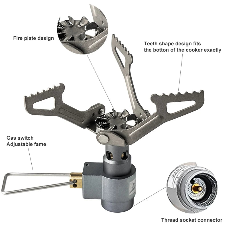 BRS Outdoor Gas Stove Mini Camping Gas Burner 25g Ultralight Titanium Picnic Hiking Cooking Stove Survival Furnace