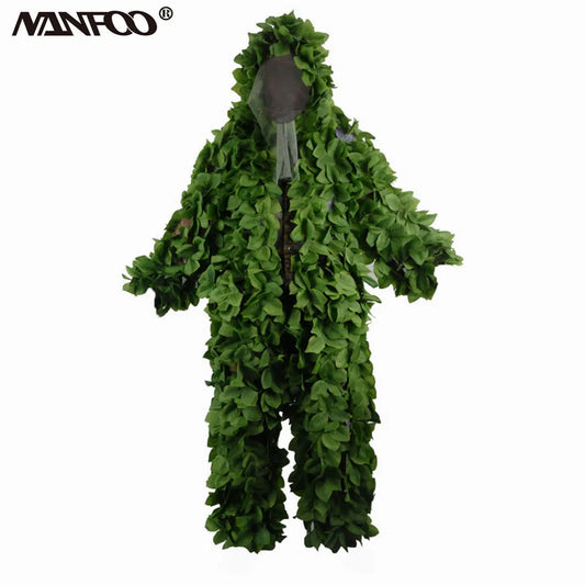 Camouflage Leaves Green Leaves Suit Hunting